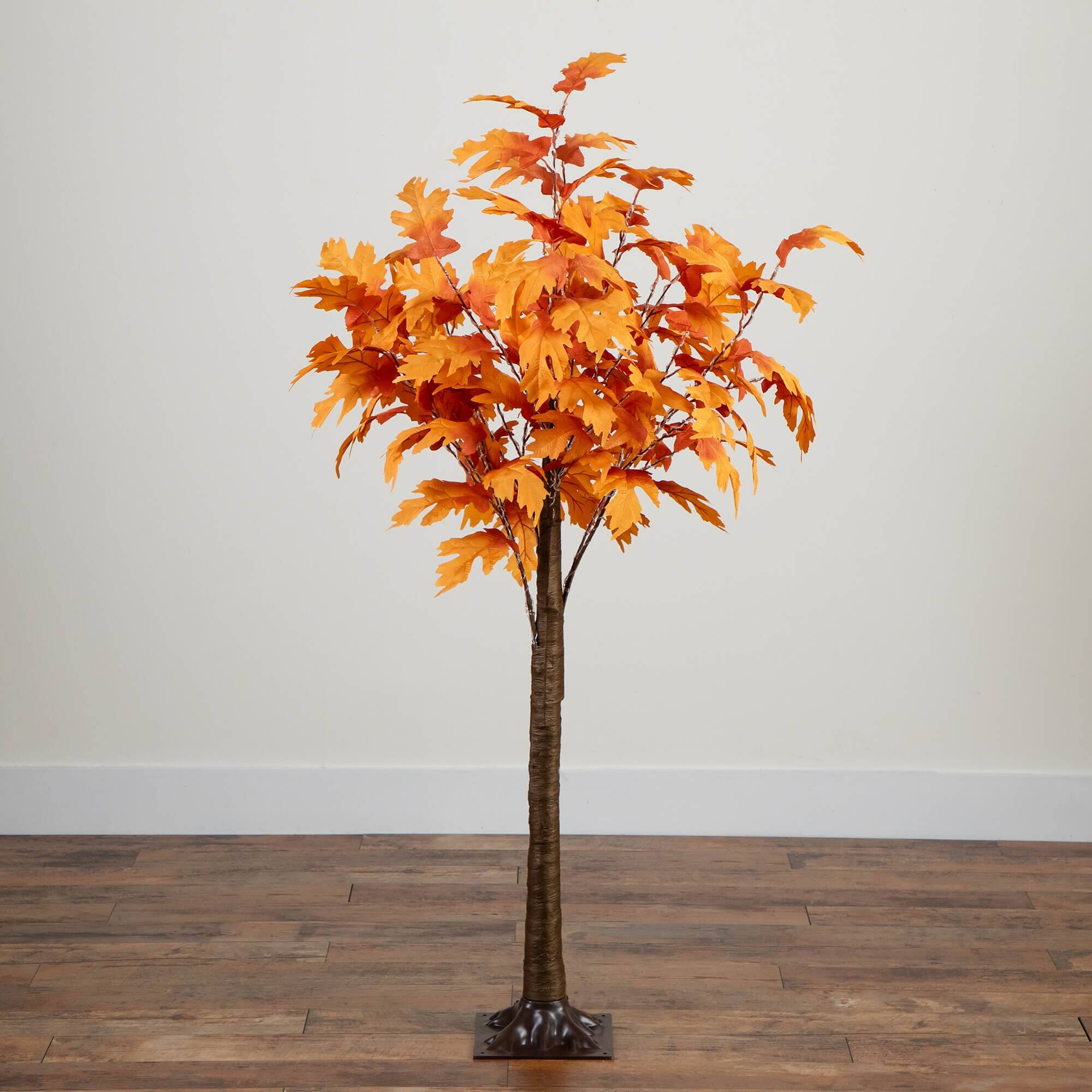 5ft. Pre-Lit Autumn Maple Artificial Fall Tree with 240 Warm White LED Lights